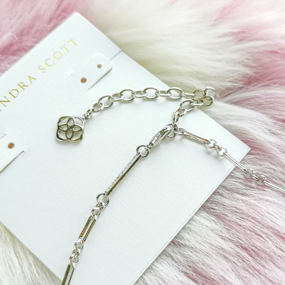 Silver Faceted Reid Black Cat's Eye Long Necklace - Picture 3 of 3